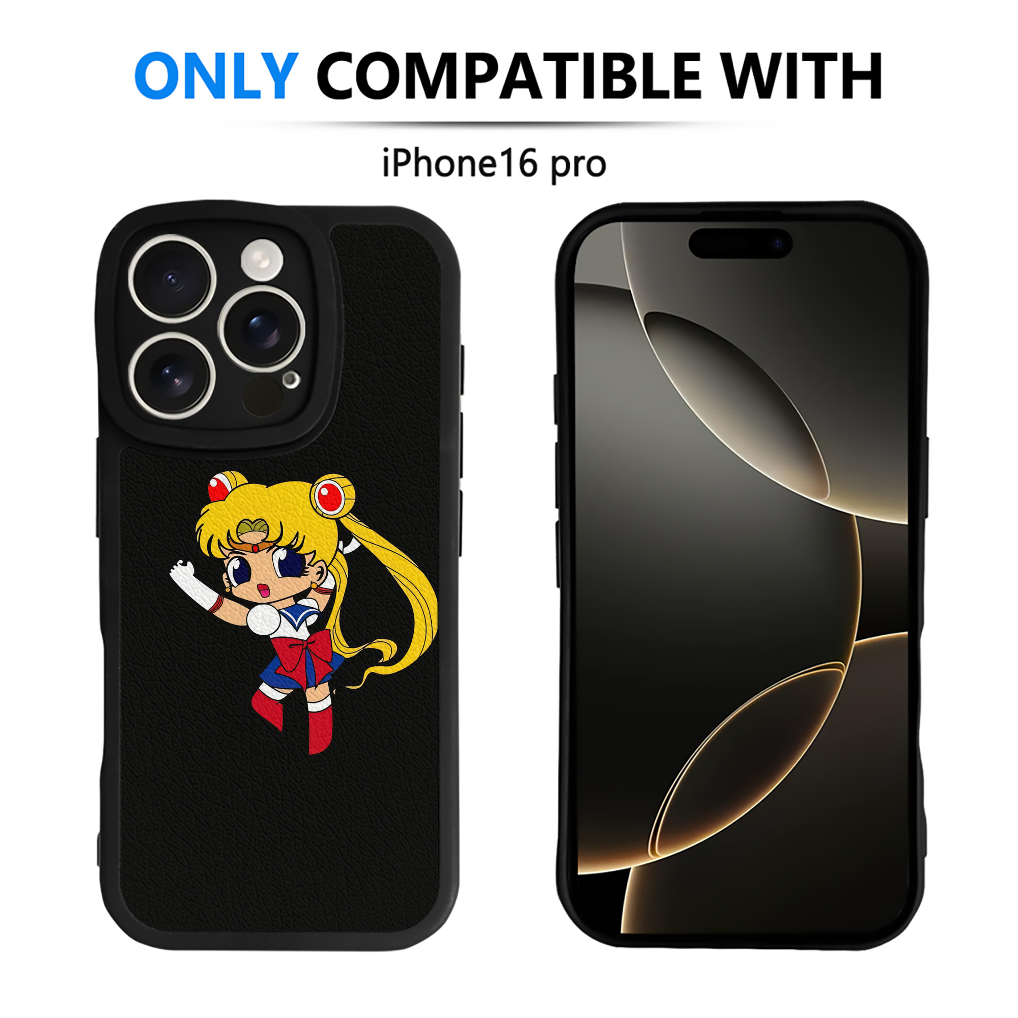 （画像用） 美少女戦士セーラームーン 月野 うさぎ つきの うさぎ Sailor Moon Tsukino Usagi 【iPhone 16シリーズ対応】シリコンスマホケース（レザー調） 材質：シリコン